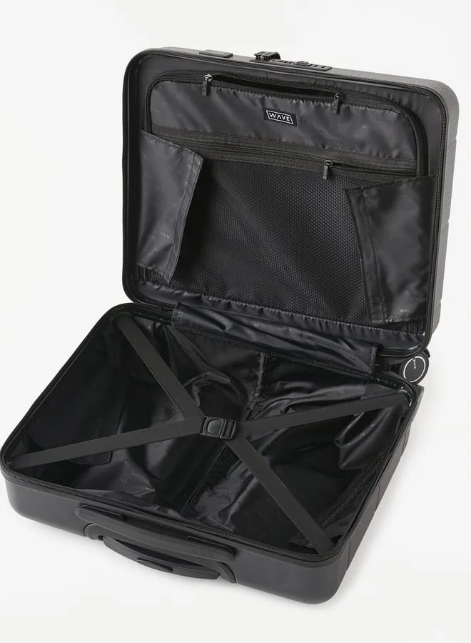 وايف Textured Hardcase Luggage Trolley Bag with Retractable Handle