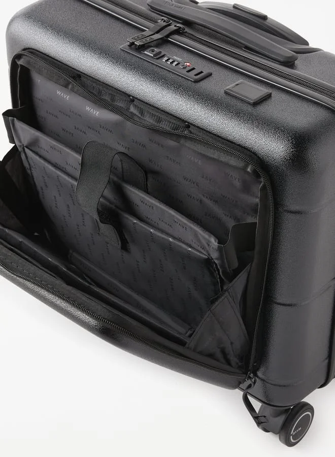 وايف Textured Hardcase Luggage Trolley Bag with Retractable Handle