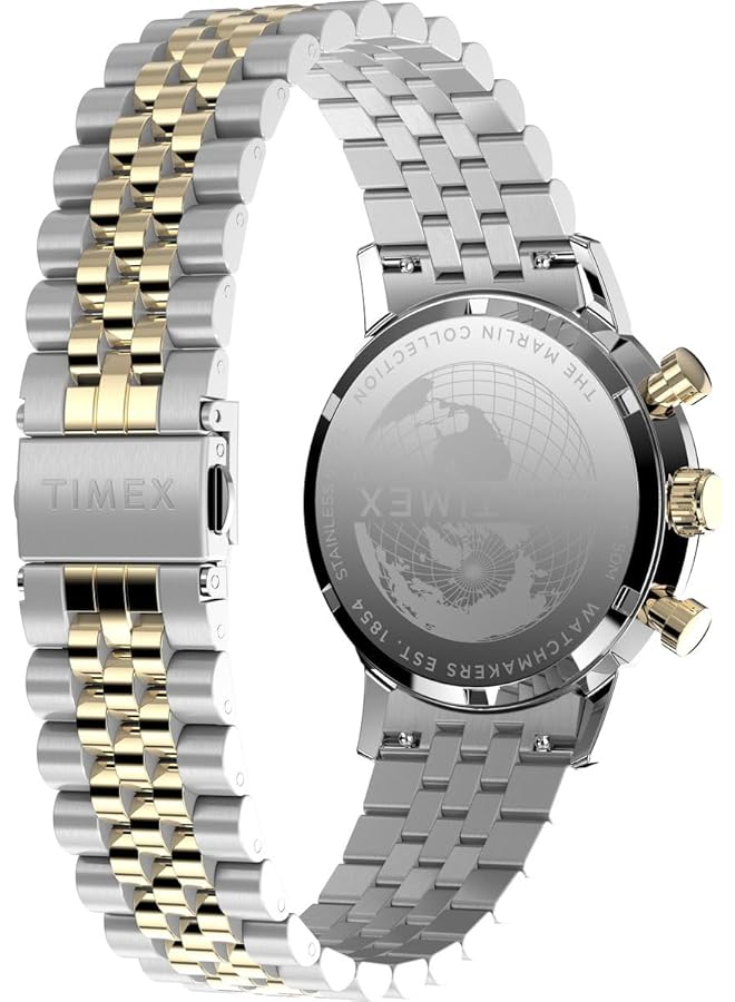 TIMEX Men Chronograph Quartz Watch With Stainless Steel Strap Tw2W60200 - Image 2