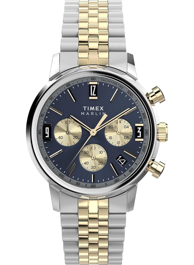 TIMEX Men Chronograph Quartz Watch With Stainless Steel Strap Tw2W60200 - Image 1