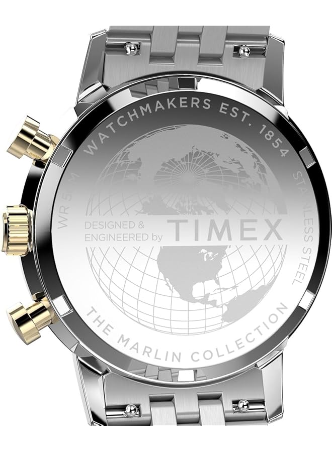 TIMEX Men Chronograph Quartz Watch With Stainless Steel Strap Tw2W60200 - Image 5