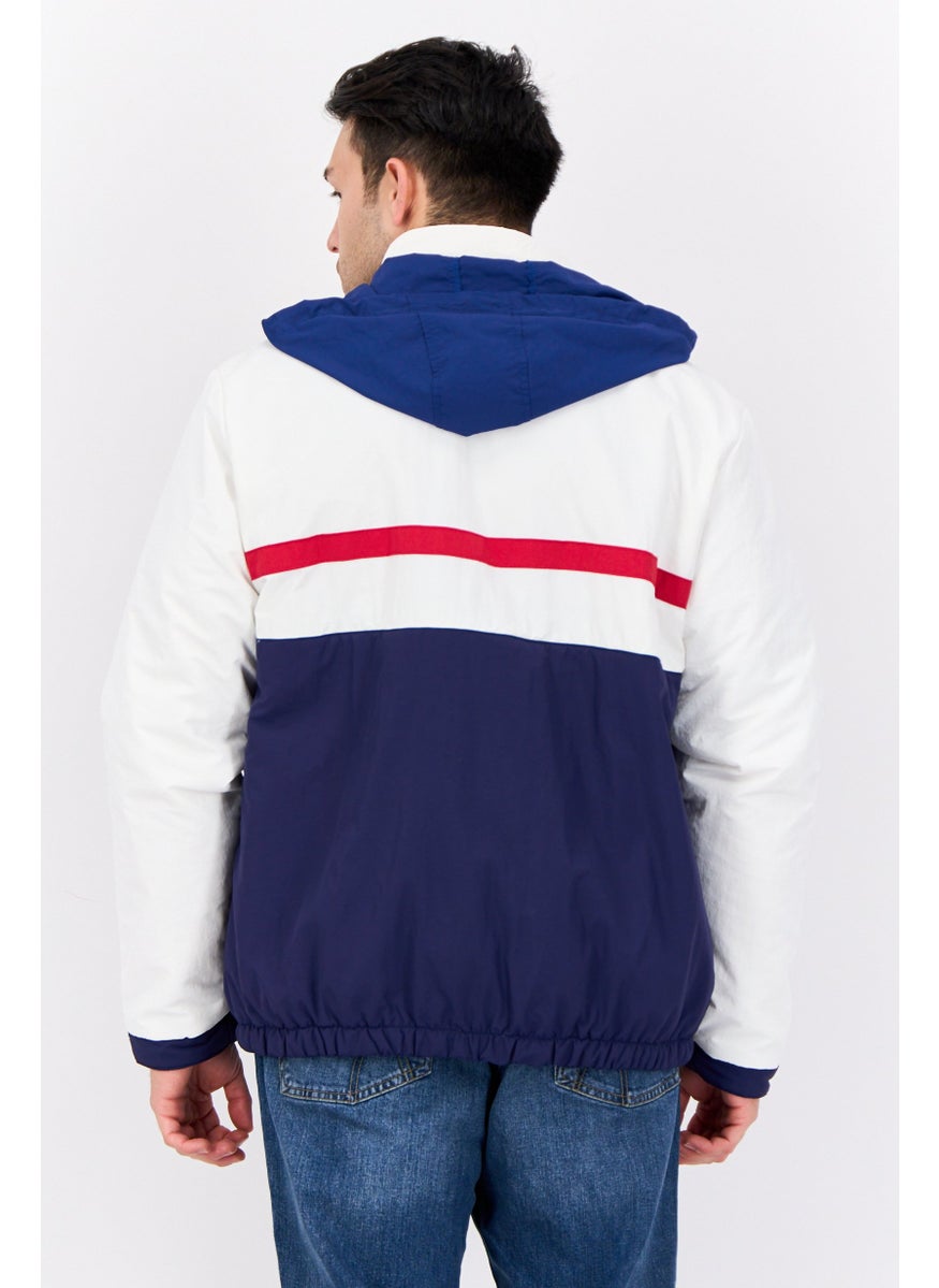 NAUTICA Men Brand Logo Hooded Puffer Jacket, Multicolor  - Image 4