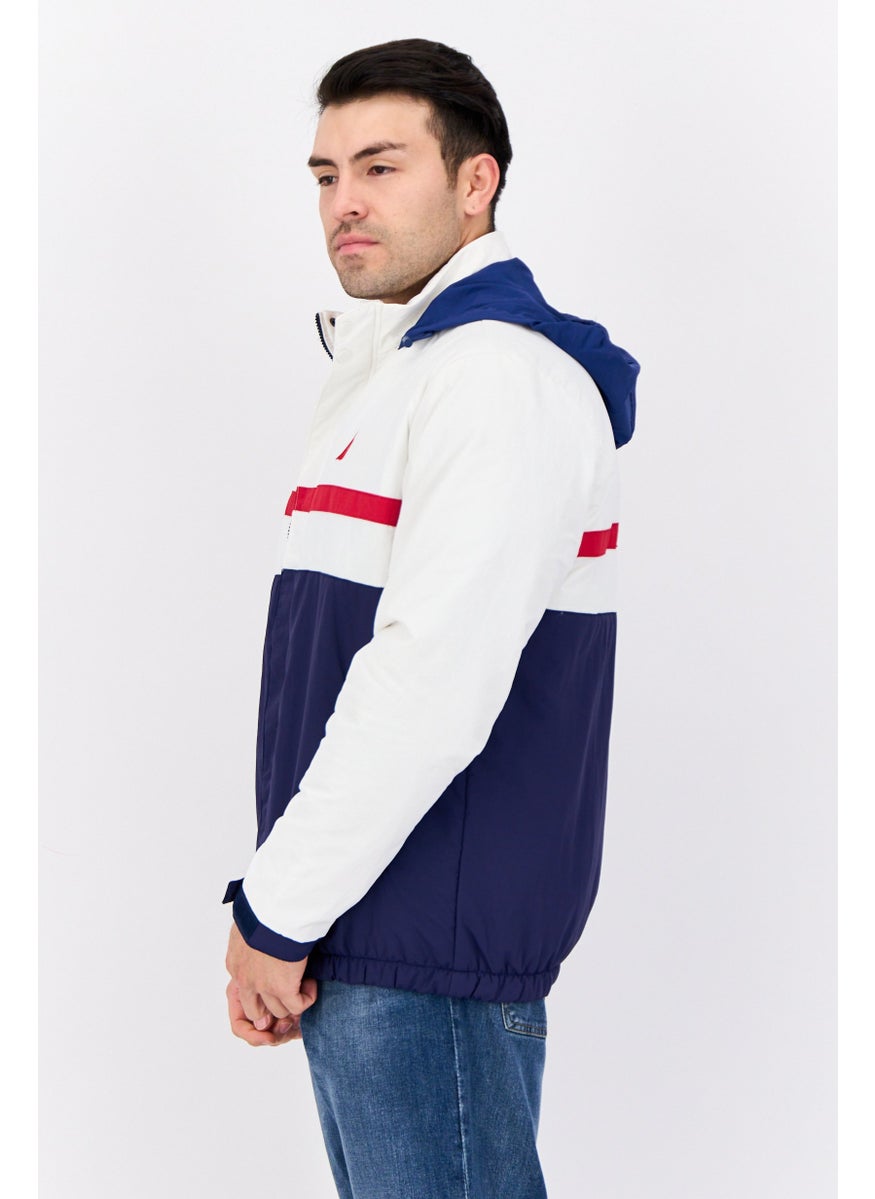 NAUTICA Men Brand Logo Hooded Puffer Jacket, Multicolor  - Image 3
