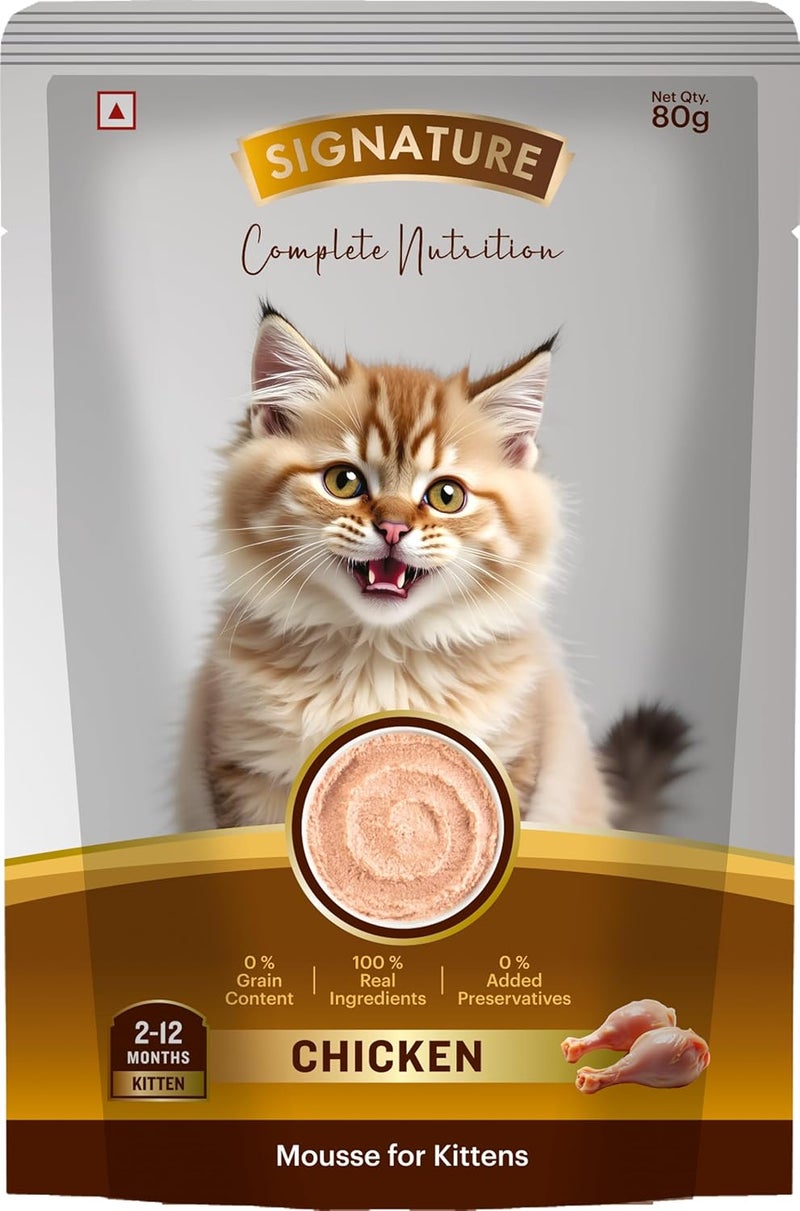 Grain Zero Signature Grain Zero Kitten Chicken Mousse 80g - Complete Nutrition for Kittens - Image 1
