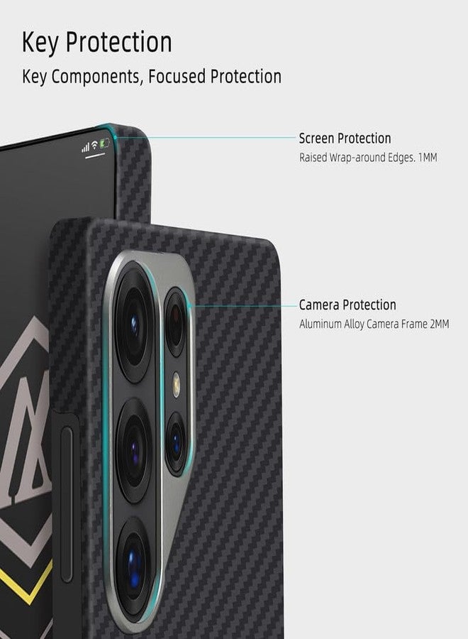 MONOCARBON Real Aramid Fiber [ULTRA SLIM MagSafe compatible] for Samsung Galaxy S25 ULTRA case cover Lightweight Anti-Scratch - Matte Black - Image 4