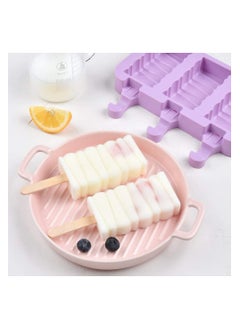 sokany 3 Set Silicone Popsicle Molds, Ice Pop Maker Molds with Lids and Sticks for Kids DIY Homemade Ice Cream, Cakesicles (Purple)  - Image 2