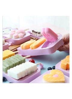 sokany 3 Set Silicone Popsicle Molds, Ice Pop Maker Molds with Lids and Sticks for Kids DIY Homemade Ice Cream, Cakesicles (Purple)  - Image 4