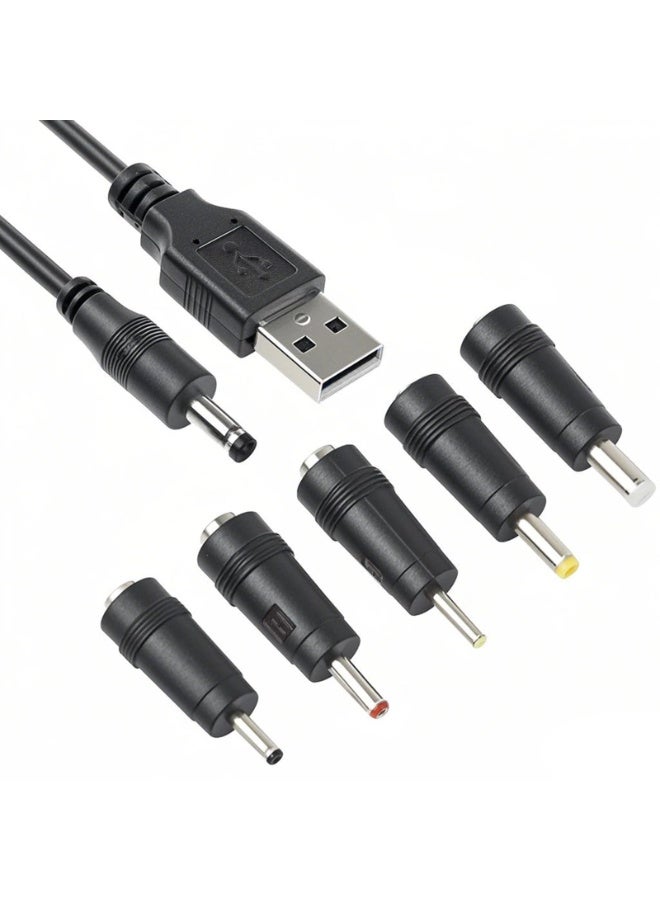 أوشيما شاحن DC ، كابل شاحن DC ، كابل طاقة DC مع 5 موصلات لوسائد تبريد الكمبيوتر المحمول ، مكبرات صوت بلوتوث ، أجهزة توجيه لاسلكية ، وأكثر شاحن ، كابل طاقة مراقبة - Image 1