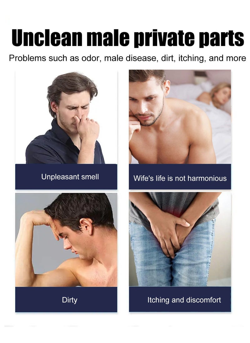 NORTH MOON - Men Anti-Ltch Spray，Private Antibacterial Spray for Skin Itching Relief,Topical Relief，Men Private Parts Antipruritic Cream Ointment to Remove Itching Peculiar Smell Dermatitis Natural Herbal Spray - Image 1