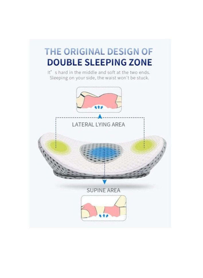 AtrauX Lumbar Pillow for Sleeping, Adjustable 3D Air Mesh Pillow for Back Pain Relief, Pregnancy Pillow Waist Support for Side Sleepers  - Image 2