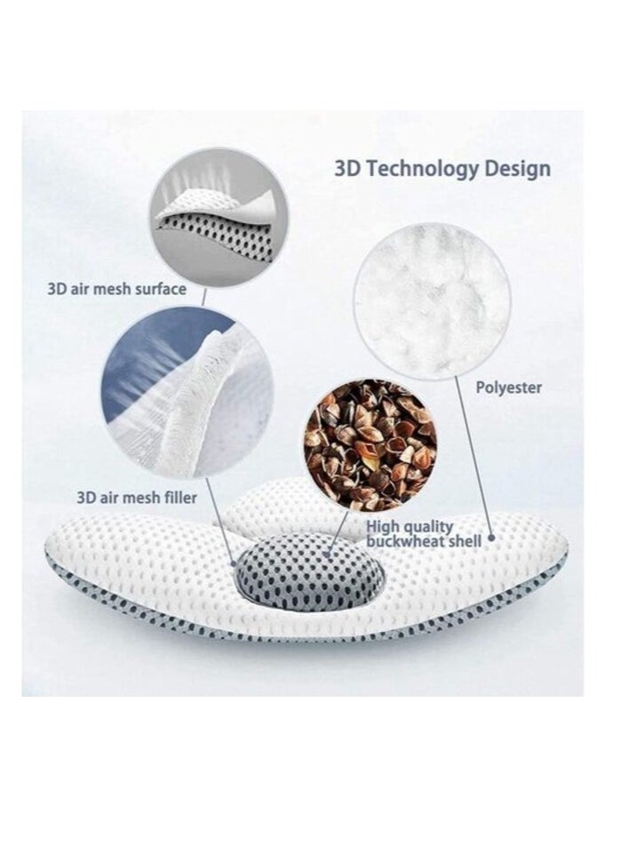 AtrauX Lumbar Pillow for Sleeping, Adjustable 3D Air Mesh Pillow for Back Pain Relief, Pregnancy Pillow Waist Support for Side Sleepers  - Image 1