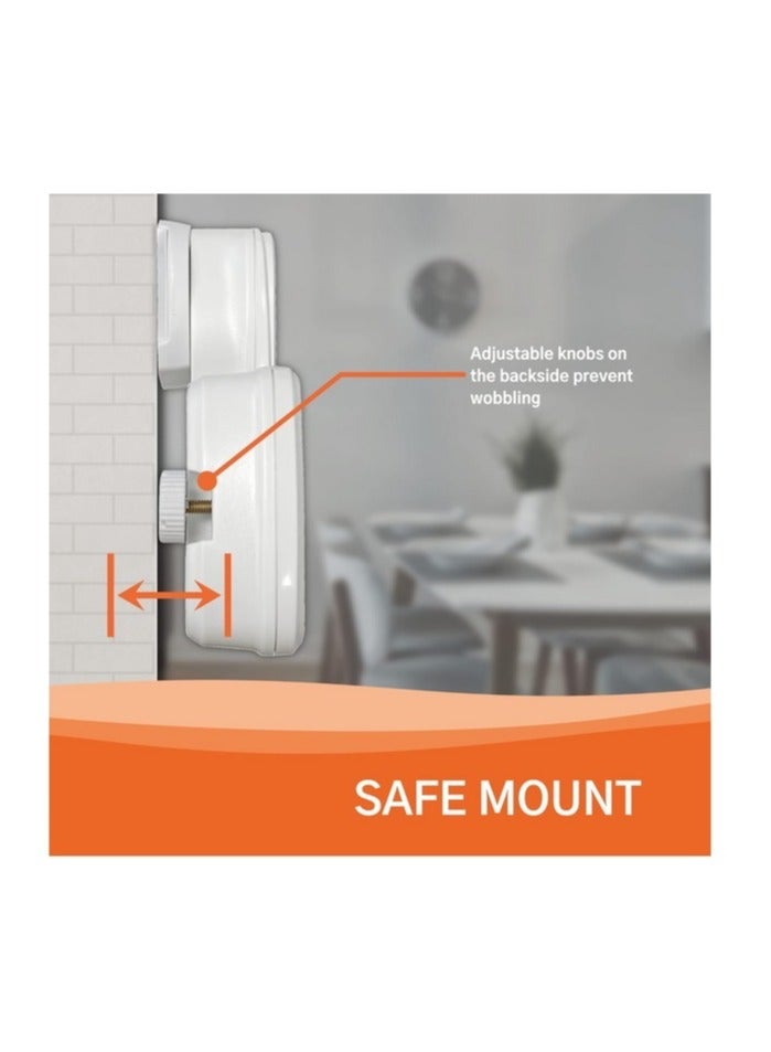 Kistenmacher 3250W 3-BS Socket 2-USB Port Lightweight Fast-Charging Compact Wall Socket Adapter White - Image 5