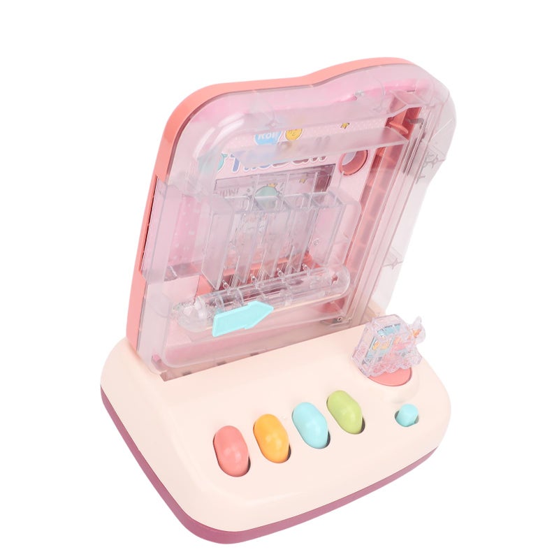 Kids Track Ball Game Machine Educational Puzzle Rolling Ball Toy Interactive Enhance Logical Thinking Pink - Image 4