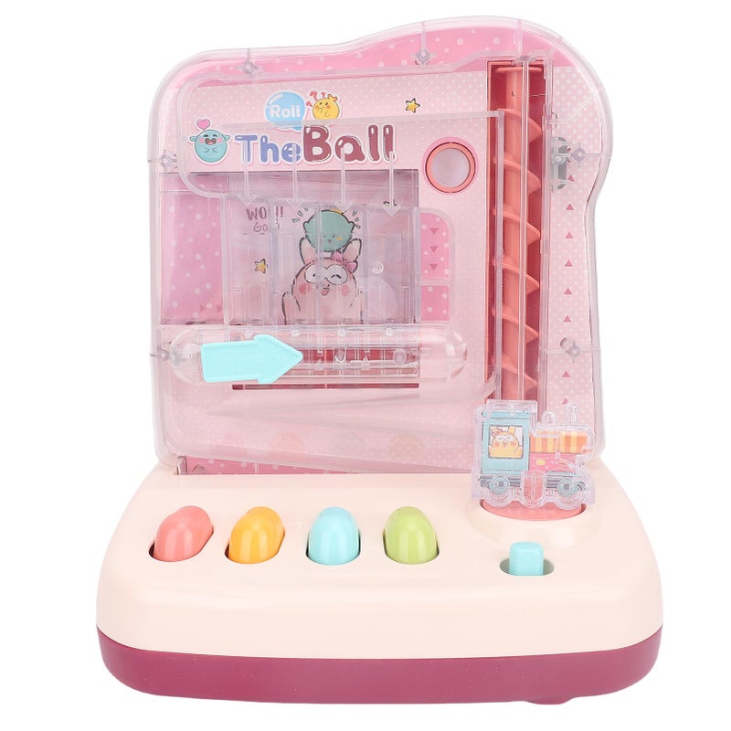 Kids Track Ball Game Machine Educational Puzzle Rolling Ball Toy Interactive Enhance Logical Thinking Pink - Image 2