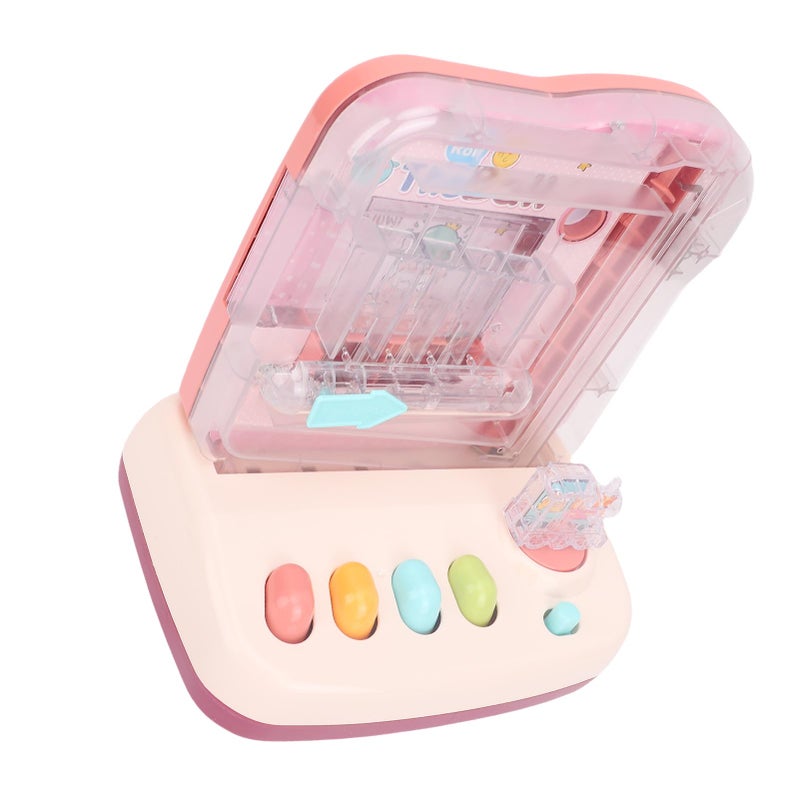 Kids Track Ball Game Machine Educational Puzzle Rolling Ball Toy Interactive Enhance Logical Thinking Pink - Image 3