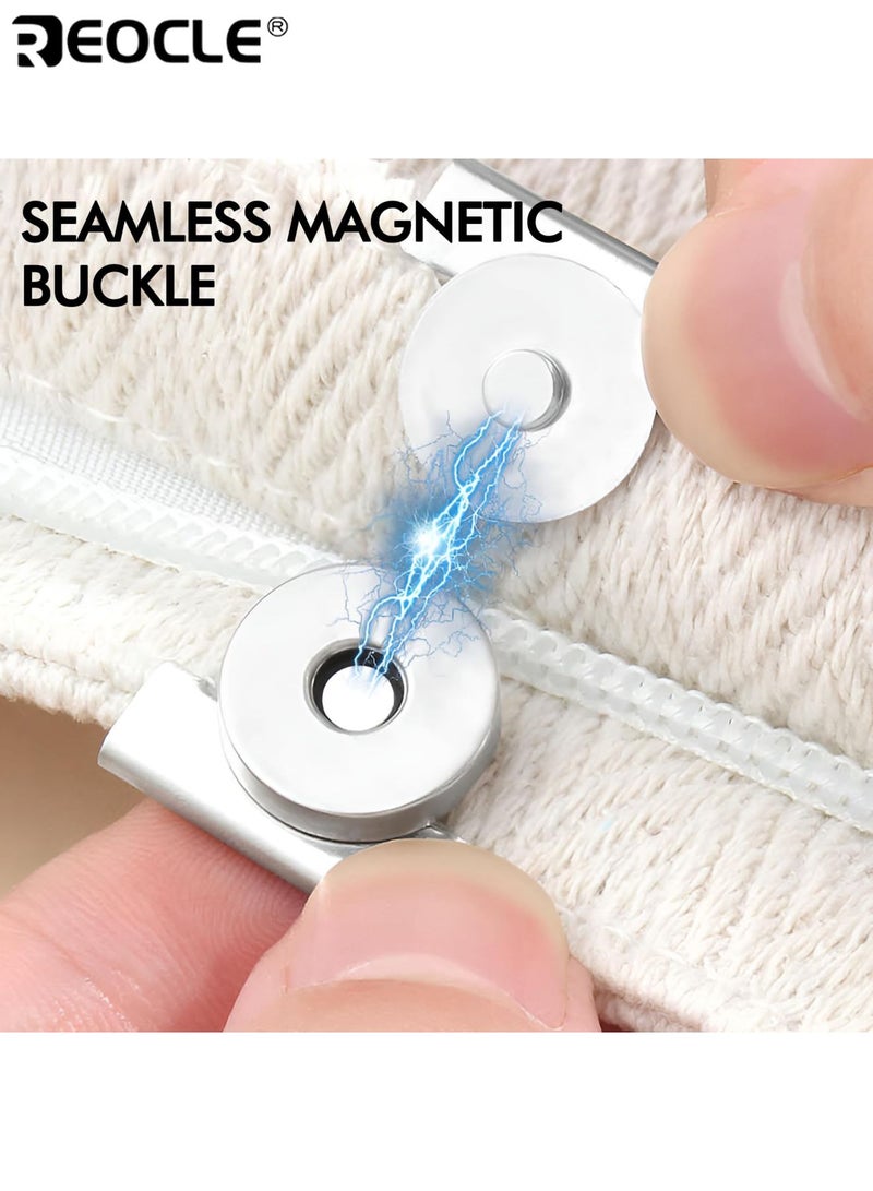 ريوكل 4 أزواج من أزرار الغلق المغناطيسية بدون حاجة للحياكة وتصميم على الطراز البسيط - مستلزمات خياطة متينة لمصممي الأزياء وصانعي الحقائب - Image 3