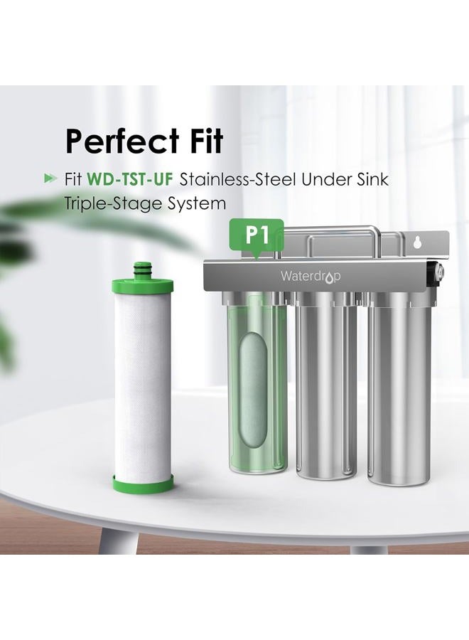 Waterdrop P1 Under Sink PP Water Filter, Replacement for TST-UF Ultra-Filtration Under Sink Water Filter System, Pack of 2 - Image 2