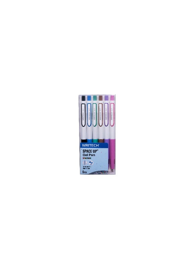 Writech Space Up GEL PEN 6 pcs