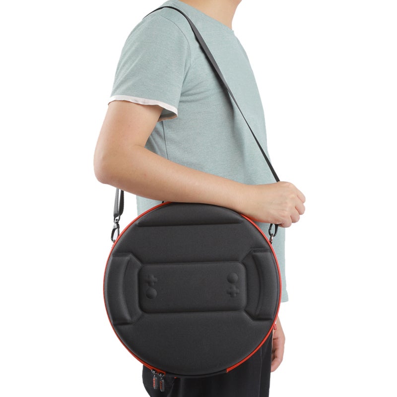 iplay Fitness Ring Storage Bag Portable Travel Bag for Switch - Multifunctional EVA Case with Shoulder Strap for Video Game Accessories - Image 4