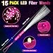 YOFOBU 15 PCS Pink Fiber Optic Wands Glow Fiber Wands Bulk LED Light Up Wands with 3 Flashing Modes LED Flashing Sticks for Valentines Day WeddingMothers DayMardi Gras Gender Reveal Birthday - Image 4