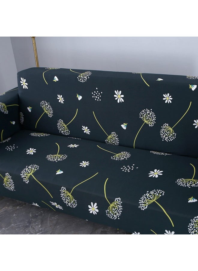 هاوس أوف كويرك أغطية أريكة House of Quirk Universal Sectional 140 GSM - غطاء أريكة على شكل حرف L - قطعتان - واقي أثاث أريكة مرنة على شكل حرف L (نشرة سوداء)  - Image 2