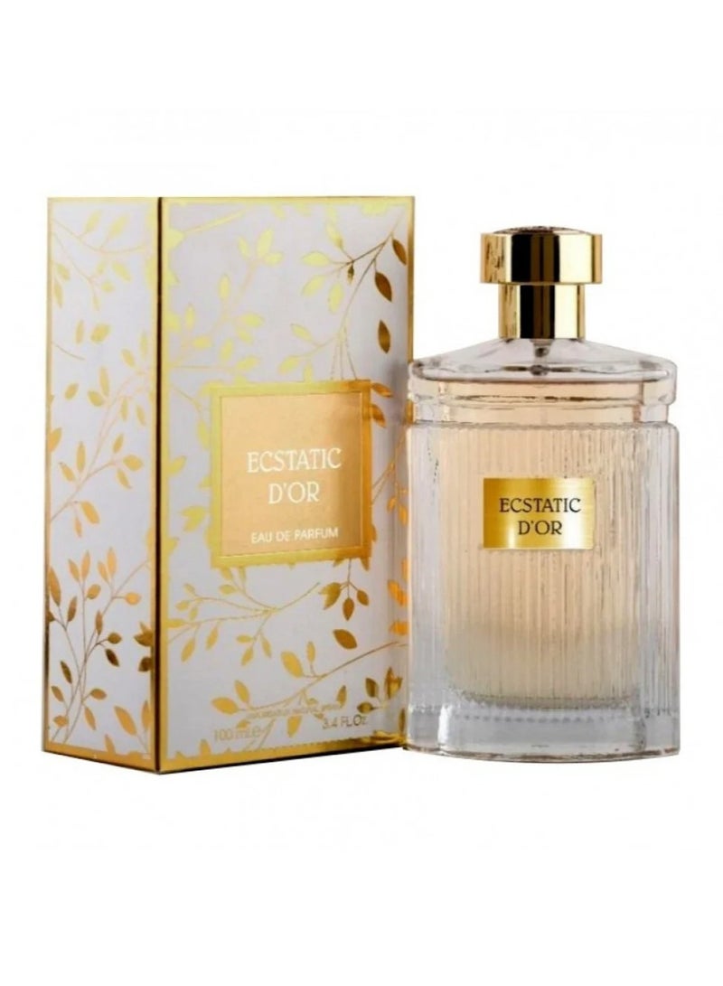 Ecstatic D'OR Eau De Parfum 100ml | Luxurious Woody Floral Fragrance with Long-Lasting Performance - Image 1
