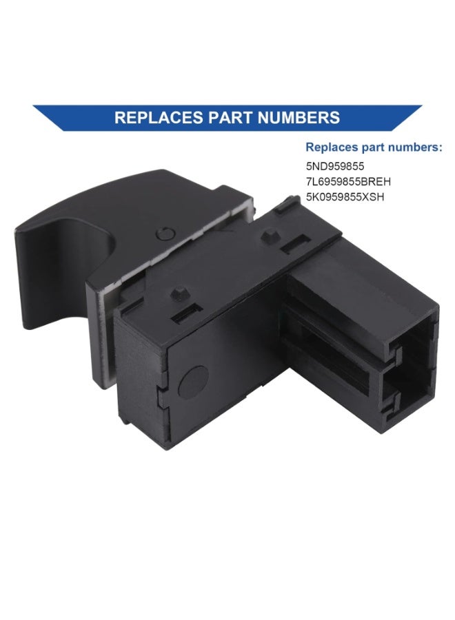 7Cylinder Window Control Switch Replacement Compatible with Volkswagen Golf, Caddy, Rabbit, EOS, Jetta, Passat, Polo, Tiguan, Sharan, Touareg (2003-2015) - Black. - Image 5