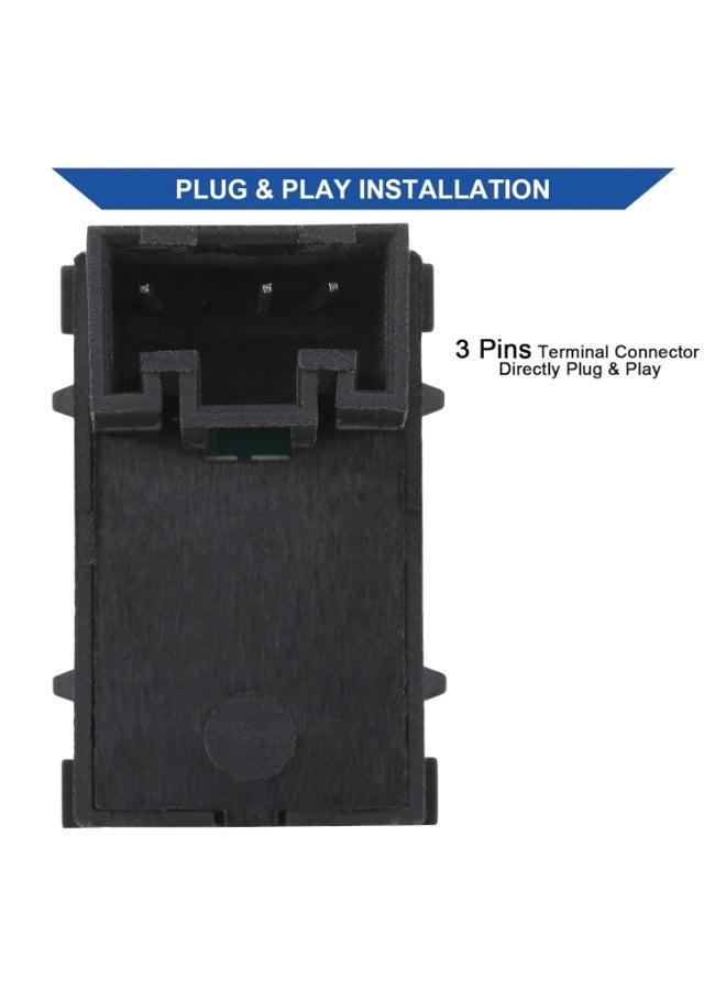 7Cylinder Window Control Switch Replacement Compatible with Volkswagen Golf, Caddy, Rabbit, EOS, Jetta, Passat, Polo, Tiguan, Sharan, Touareg (2003-2015) - Black. - Image 3