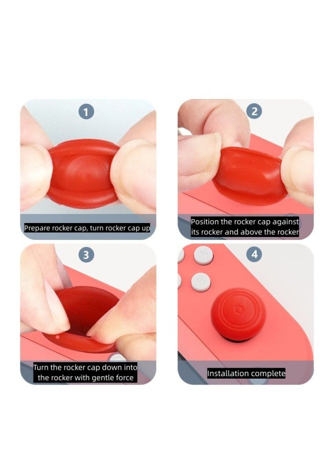 Nintendo Switch Joy-Con Stick Caps Protective Silicone Covers For Steam Deck NX Console Unisex Gaming Accessories-Product Color:Black  - Image 5