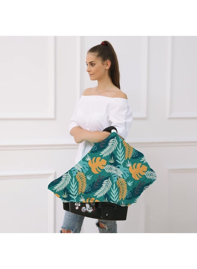 Hicoco Carseat Cover Boy and Girls - Multi-use Nursing Car Seat Canopy Cover for Breastfeeding, Infant Stroller Cover, High Chair Cover - Image 2