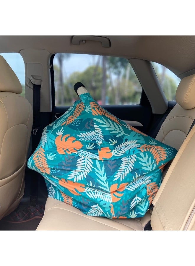 Hicoco Carseat Cover Boy and Girls - Multi-use Nursing Car Seat Canopy Cover for Breastfeeding, Infant Stroller Cover, High Chair Cover - Image 3