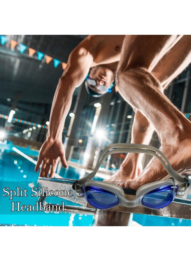 Water Gear Razor Antifog Goggle (Blue W/Silver Frame) - Image 5