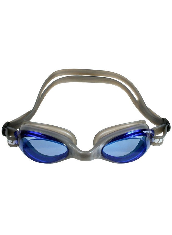 Water Gear Razor Antifog Goggle (Blue W/Silver Frame) - Image 1