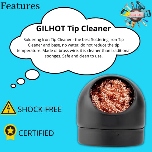 Gilhot® Professional 25 Watt Soldering Iron With Tweezer, Sponge, and Tip Cleaner for Beginner and Intermediate 4 in 1 Combo (Pack of 4) (C5j) - Image 3