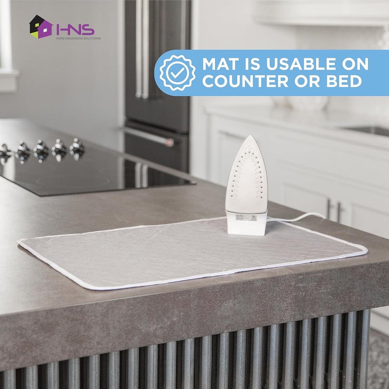 HOLDN’ STORAGE Ironing mat, Magnetic Laundry mat, 28.25” x 19”, Gray, Quilted, Washer and Dryer Countertop, Ironing pad - Image 5