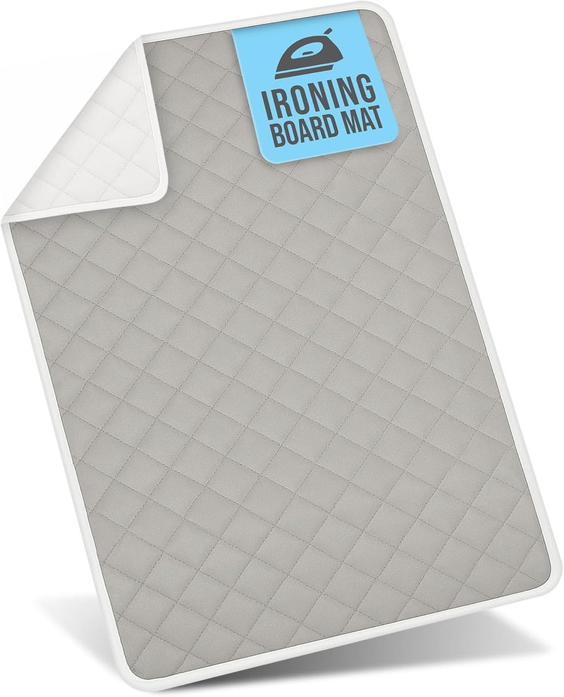 HOLDN’ STORAGE Ironing mat, Magnetic Laundry mat, 28.25” x 19”, Gray, Quilted, Washer and Dryer Countertop, Ironing pad - Image 1