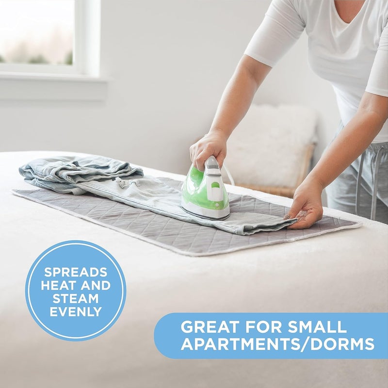 HOLDN’ STORAGE Ironing mat, Magnetic Laundry mat, 28.25” x 19”, Gray, Quilted, Washer and Dryer Countertop, Ironing pad - Image 4
