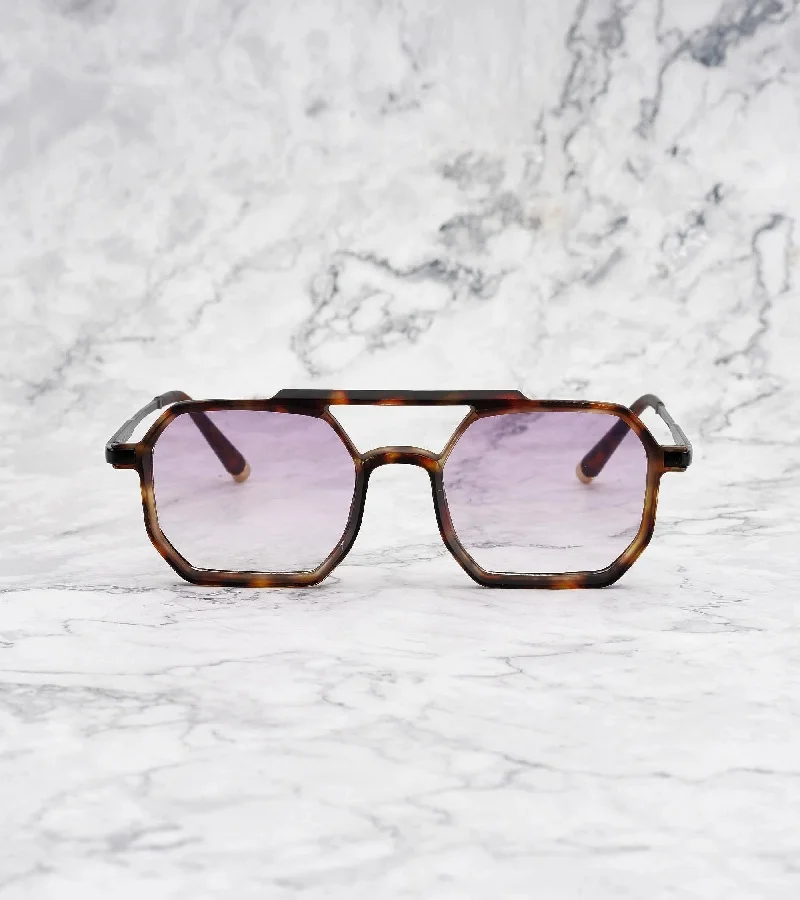 Explicit Poets Explicit Poets Unisex RICHARD Matt Tortoise - Purple Gradient Stylish Sunglasses, 40EP8