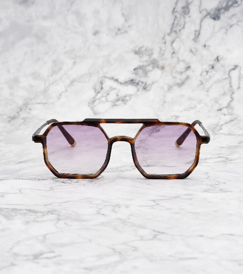  اكسبليست باوتس نظارات شمسية أنيقة للجنسين ريتشارد بتدرج بنفسجي وعدسة سلحفاة مطفية - Image 2