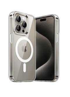 iPhone 15 Pro Max Magnetic Case, Compatible with MagSafe Wireless Charging, Anti-Scratch Bumper Cover (Clear), TPU - PC