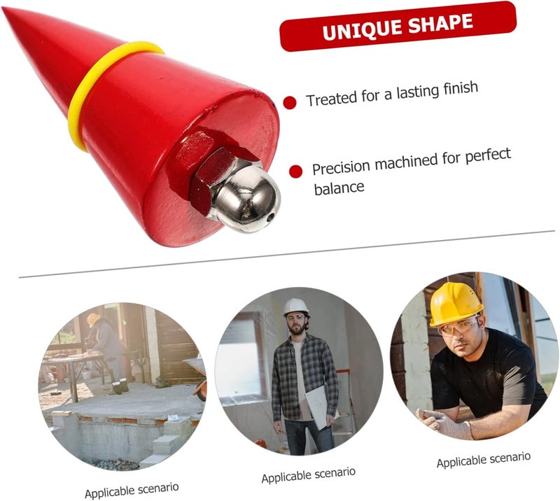 POPETPOP 300g Vertical Hammer Wire Hanging Tool Plumb Bob for Accurate Building Measurement and Furniture Leveling for Construction and Projects - Image 3