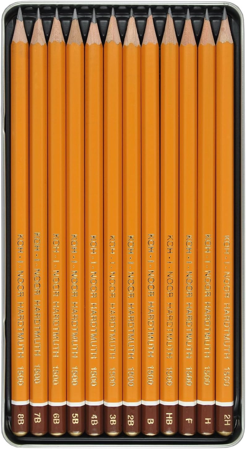 KOH-I-NOOR 1502/11 Art Soft Grades 8B-2H (Set), Black - Image 3