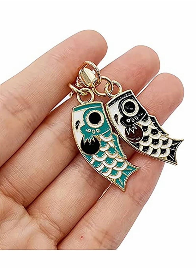 Y&D - Keychains, Four Koinobori Keychain Japanese Koi Fish Keychains Key Ring Bag Hanging Pendant Cute Decoration for Car Home Women Keys Handbag Purse, 1 Pcs - Image 1