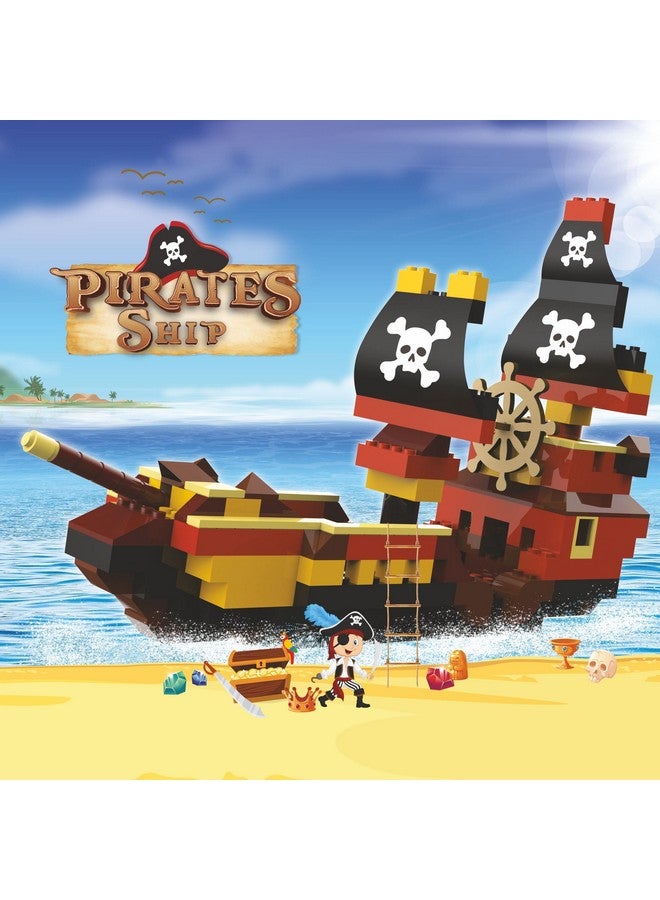 Webby Pirates Ship ABS Building Blocks Kit | Colourful Bricks and Blocks Adventure Play Set | Fun Creative Toy Set for 5+ Year Kids (224 Pcs) - Image 2