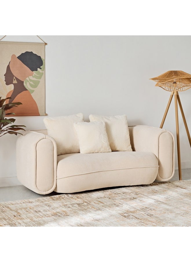 Home Box - Phoenix 2-Seater Fabric Sofa with 3 Cushions 96 x 69 x 186 cm - Image 1
