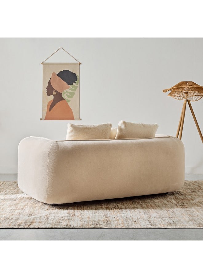 Home Box - Phoenix 2-Seater Fabric Sofa with 3 Cushions 96 x 69 x 186 cm - Image 1