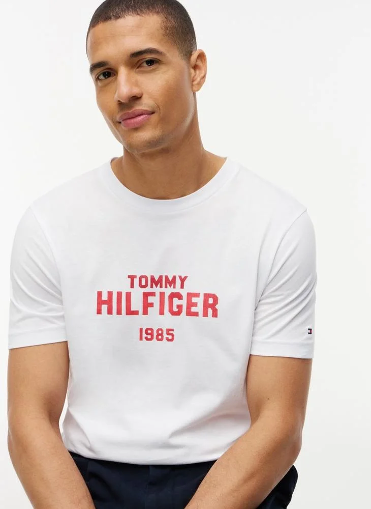 Tommy Hilfiger  Contrast Logo Crew Neck Jersey T-Shirt for Men | Best Price UAE