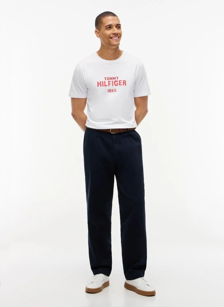 Tommy Hilfiger  Contrast Logo Crew Neck Jersey T-Shirt for Men | Best Price UAE