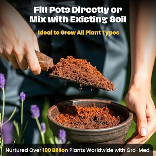 GROMED Gro-Med Coco Coir Brick 10 lbs – Expands to 80 Quarts – NPK Enriched Organic Coconut Coir – Potting Soil for Indoor Outdoor Plants, Seed Starter, Vegetables, Mushrooms, Gardening Use - Image 4