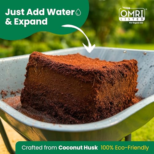 GROMED Gro-Med Coco Coir Brick 10 lbs – Expands to 80 Quarts – NPK Enriched Organic Coconut Coir – Potting Soil for Indoor Outdoor Plants, Seed Starter, Vegetables, Mushrooms, Gardening Use - Image 5